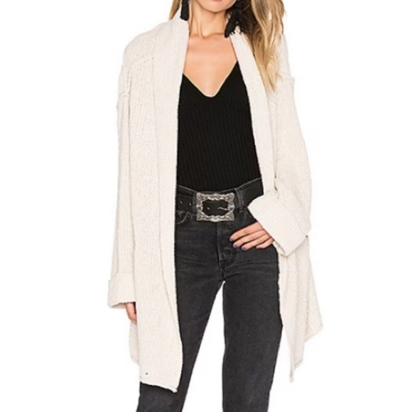 Free People Low Tide Cardigan in Cream size XS/S - Picture 2 of 4